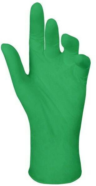 Équipement pour cabinet médical Ampri Nature Glove Nitrile gloves green S size 7 powder-free 100 pcs.